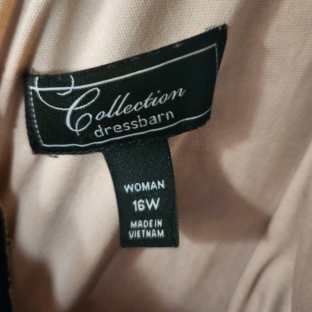 Dressbarn Elegant Black and Tan Backless Dress - Picture 5 of 6